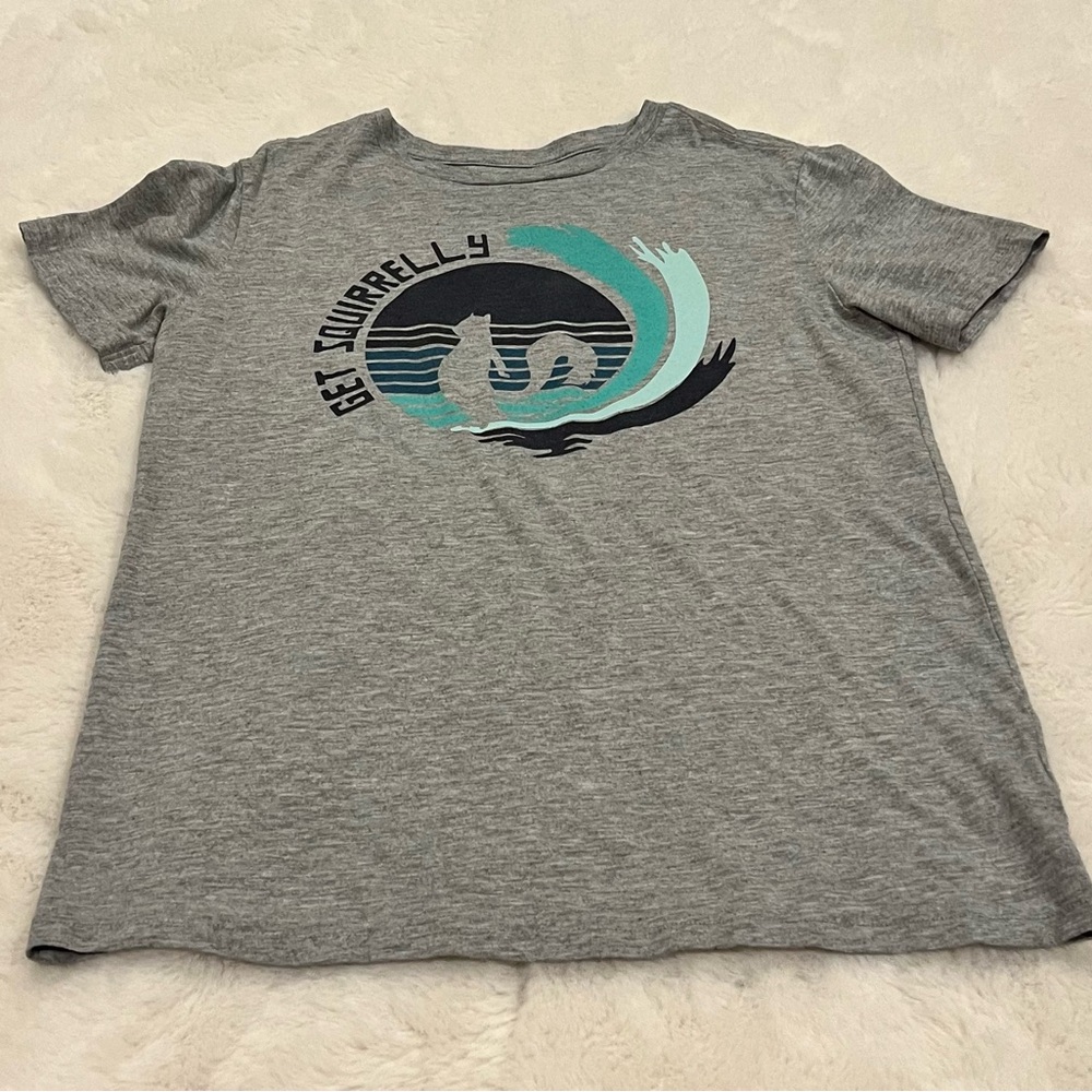 Rumi & Ryder Boys Gray and Teal Graphic T-Shirt large